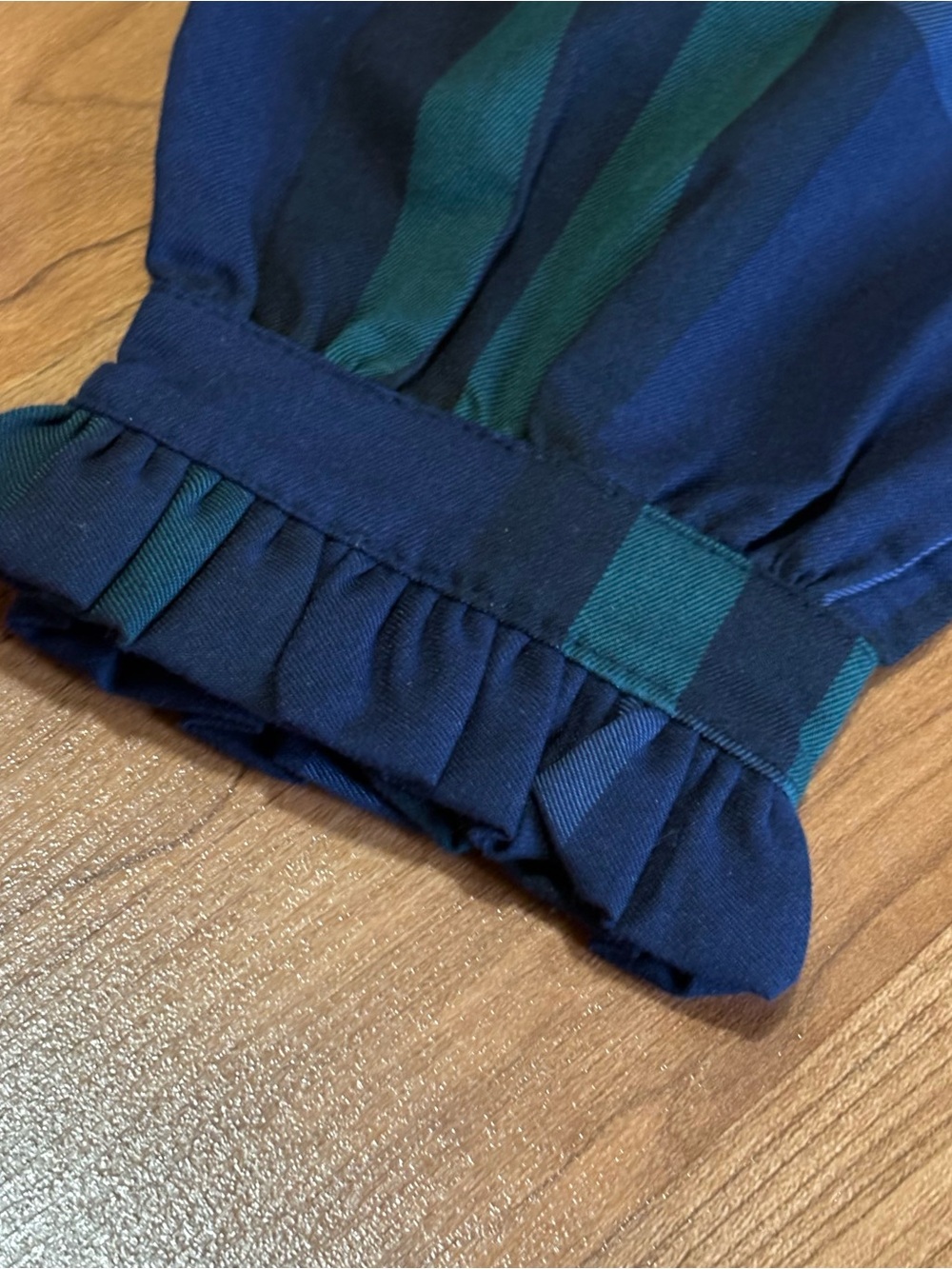 Duffield Lane Women's MILLER TOP NAVY PLAID ruffle collar Size S NWT MSRP $197 - Picture 7 of 14